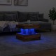 Sonata H Маса за кафе с LED осветление, старо дърво, 50x50x40 см