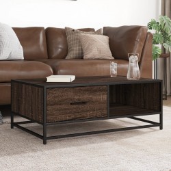 Sonata H Кафе маса, кафяв дъб, 90x57x35 см, инженерно дърво и метал - Măsuțe de living