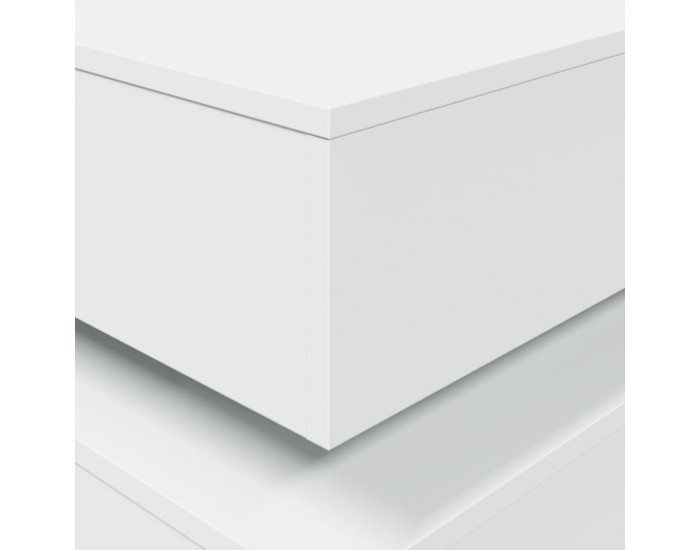 Sonata H Маса за кафе с LED осветление, бяла, 90x50x40 см