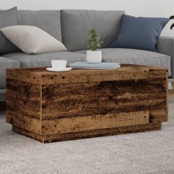 Sonata H Маса за кафе с LED осветление, старо дърво, 90x50x40 см - Măsuțe de living