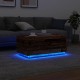 Sonata H Маса за кафе с LED осветление, старо дърво, 90x50x40 см