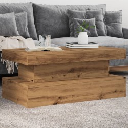 Sonata H Маса за кафе с LED осветление, дъб артизан, 90x50x40 см - Măsuțe de living