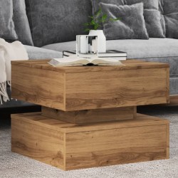 Sonata H Маса за кафе с LED осветление, дъб артизан, 50x50x40 см - Măsuțe de living