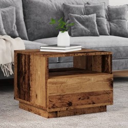 Sonata H Маса за кафе с LED осветление, старо дърво, 50x49x40 см - Măsuțe de living