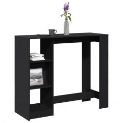 Sonata H Бар маса с рафт, черна, 124x46x103,5 см, инженерно дърво - Mese de dining