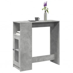 Sonata H Бар маса с рафтове бетонно сива 101x40x103,5 см инженерно дърво - Mese de dining