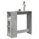 Sonata H Бар маса с рафтове бетонно сива 101x40x103,5 см инженерно дърво