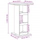 Sonata H Бар маса с рафт, бетонно сива, 60x60x102 см, инженерно дърво