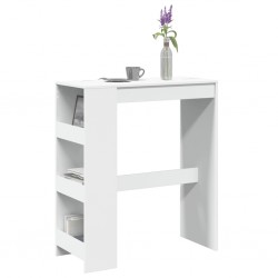 Sonata H Бар маса с рафтове, бяла, 90x40x103,5 см, инженерно дърво - Mese de dining