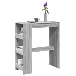 Sonata H Бар маса с рафтове, сив сонома, 90x40x103,5 см, инженерно дърво - Mese de dining