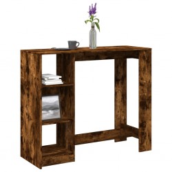 Sonata H Бар маса с рафтове опушен дъб 124x46x103,5 см инженерно дърво - Mese de dining