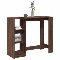 Sonata H Бар маса с рафтове кафяв дъб 124x46x103,5 см инженерно дърво - Mese de dining