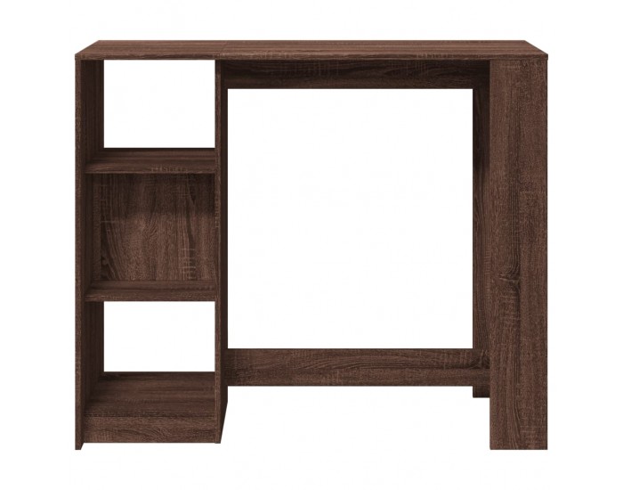 Sonata H Бар маса с рафтове кафяв дъб 124x46x103,5 см инженерно дърво