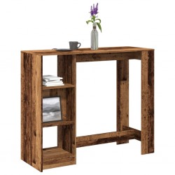 Sonata H Бар маса с рафтове старо дърво 124x46x103,5 см инженерно дърво - Mese de dining