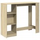 Sonata H Бар маса с рафт, сонома дъб, 124x46x103,5 см, инженерно дърво