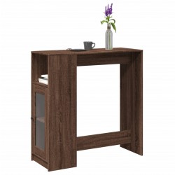 Sonata H Бар маса с рафтове, кафяв дъб, 101x40x103,5 см, инженерно дърво - Mese de dining