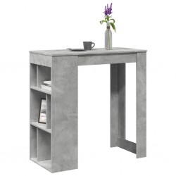 Sonata H Бар маса с рафтове бетонно сивa 102x50x103,5 см инженерно дърво - Mese de dining