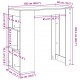 Sonata H Бар маса с рафтове бетонно сивa 102x50x103,5 см инженерно дърво