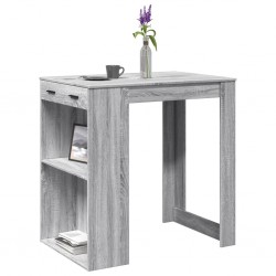 Sonata H Бар маса, сив сонома, 102x70x103,5 см, инженерно дърво - Mese de dining