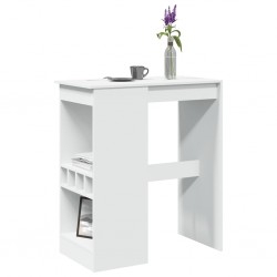 Sonata H Бар маса с рафтове, бяла, 90x47,5x103,5 см, инженерно дърво - Mese de dining