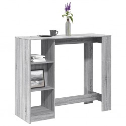 Sonata H Бар маса с рафтове сив сонома 124x46x103,5 см инженерно дърво - Mese de dining