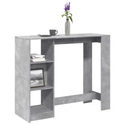 Sonata H Бар маса с рафтове бетонно сива 124x46x103,5 см инженерно дърво - Mese de dining