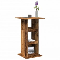 Sonata H Бар маса с рафт, старо дърво, 60x60x102 см, инженерно дърво - Mese de dining