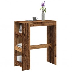 Sonata H Бар маса с рафтове старо дърво 90x40x103,5 см инженерно дърво - Mese de dining
