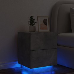 Sonata H Нощно шкафче с LED осветление, бетонно сив, инженерно дърво - Noptiere