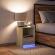 Sonata H Нощно шкафче с LED осветление, дъб сонома, инженерно дърво