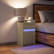 Sonata H Нощно шкафче с LED осветление, дъб сонома, инженерно дърво