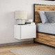 Sonata H Нощно шкафче за стена с LED осветление, бяло