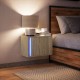 Sonata H Нощно шкафче за стена с LED осветление, дъб сонома