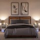 Sonata Noptiere cu lumini LED, 2 buc., alb, lemn prelucrat
