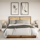Sonata Noptiere cu lumini LED, 2 buc., alb, lemn prelucrat