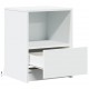 Sonata Noptiere cu lumini LED, 2 buc., alb, lemn prelucrat