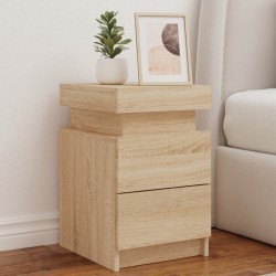 Sonata H Нощно шкафче с LED осветление, дъб сонома, 35x39x55 см - Noptiere