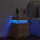 Sonata H Нощно шкафче с LED осветление, дъб сонома, 35x39x55 см