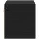 Sonata H Нощни шкафчета за стена с LED осветление, 2 бр, черни