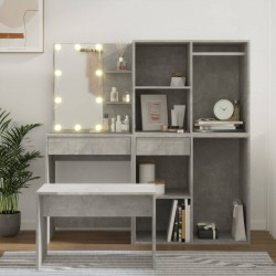 Sonata H Комплект тоалетка с LED, бетонно сива, инженерно дърво - Comparare produse
