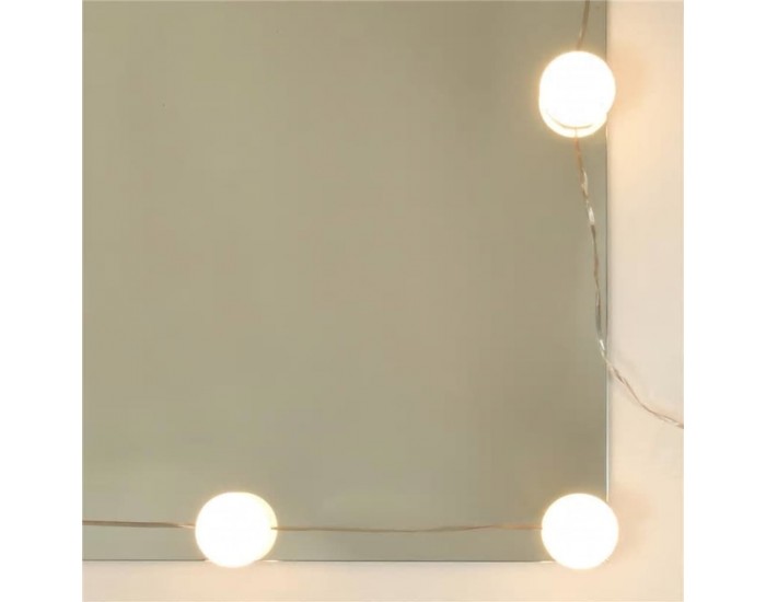 Sonata H Комплект тоалетка с LED, бяла, инженерно дърво