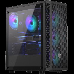 Endorfy Signum 300 ARGB, Mid-Tower, ATX/mATX/mITX, 2x USB-A (3.1 GEN 1), 1x Audio/1x Mic, 4x STRATUS 120 PWM ARGB fans, ARGB Controller, Tempered Glass, Mesh Front Panel, 413×216×447mm, 3 Year Warranty - Accesorii, carcase, ventilatoare