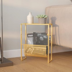 Sonata H Поставка за списания, златиста, 35x15x45 см, стомана - Ștergătoare și suporturi pentru umbrele