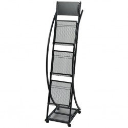 Sonata H Стелаж за списания, 40x32x13 cм, черен, A4 - Ștergătoare și suporturi pentru umbrele