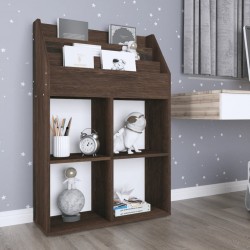 Sonata H Рафт за детски книги опушен дъб 71x30x114 см инженерно дърво - Ștergătoare și suporturi pentru umbrele