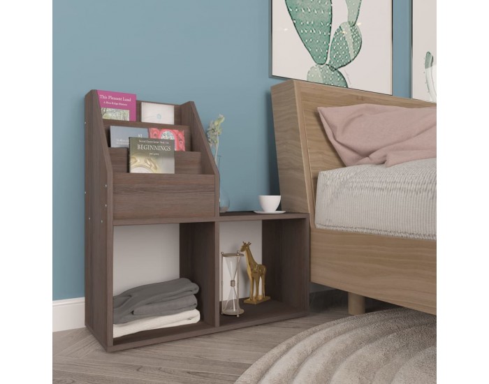 Sonata H Рафт детски книги сив сонома дъб 71x30x78,5 см инженерно дърво