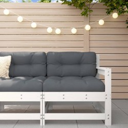 Sonata H Градински стол с възглавници, бял, масивно борово дърво - Unelte și accesorii de grădină