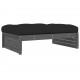 Sonata H Градинска табуретка, сива, 120x80 см, борова дървесина масив
