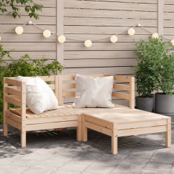 Sonata H Градински диван с табуретка, 2-местен, бор масив - Unelte și accesorii de grădină