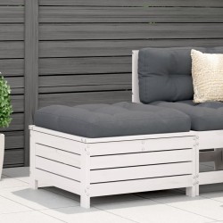 Sonata H Градинска табуретка, бяла, 62x63,5x32 см, бор масив - Unelte și accesorii de grădină